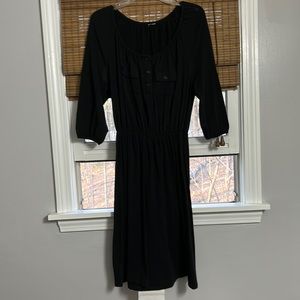 Pretty cotton blend black dress!